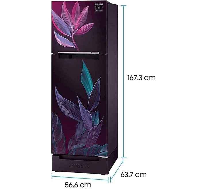 Samsung 253 L 2 Star Inverter Frost-Free Double Door Refrigerator RT28T31429R